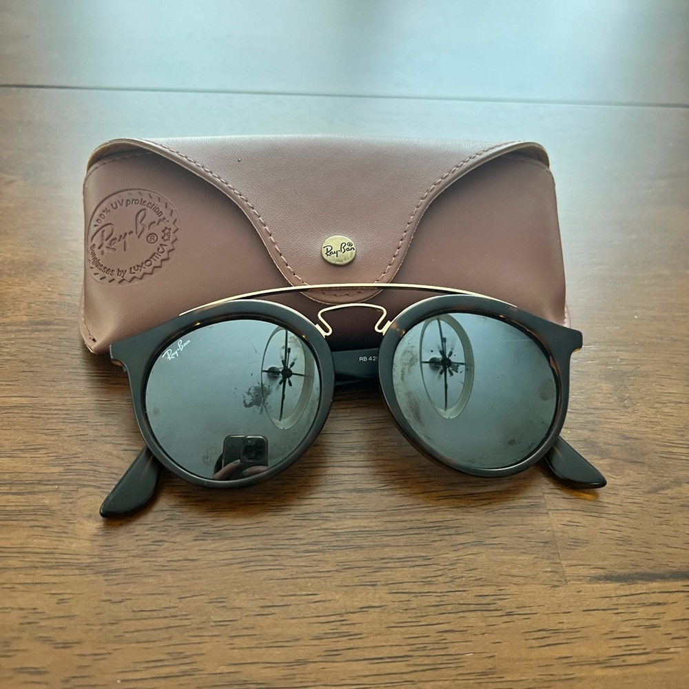 Ray an Gatsby 1 round polarized sunglasses